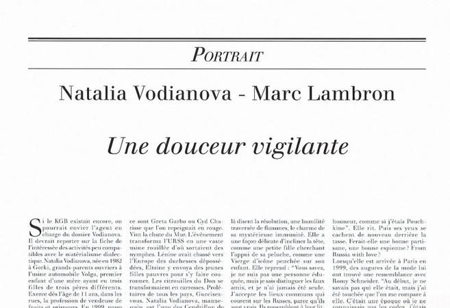 06. L'Egoiste no 15 - une douceur vigilante - natalia vodianova